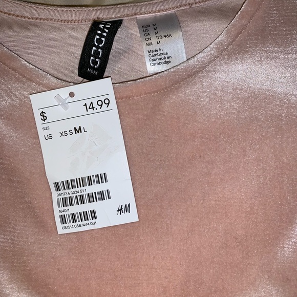 Velvet long sleeve crop top - Picture 2 of 2